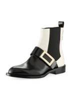 Leather Logo-buckle Chelsea Boots