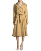 Double-breasted Swing Trench Coat With Detachable