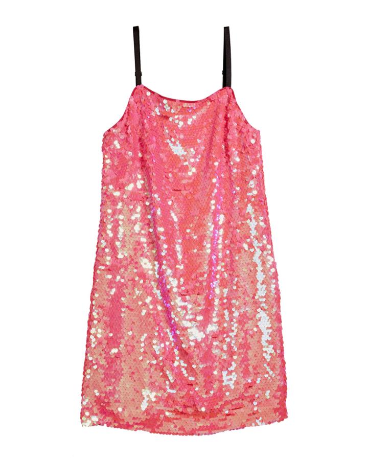 Chelsea Paillettes Spaghetti-strap Dress,