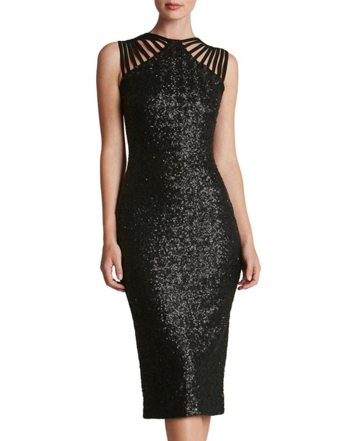 Gwen Glittered Cocktail Dress W/ Strappy