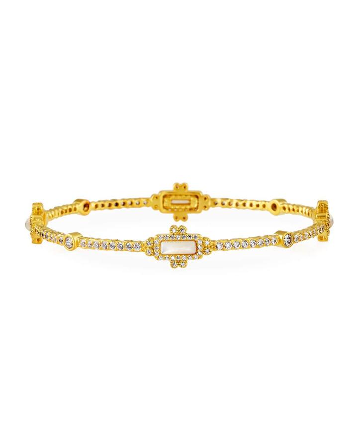 Mother-of-pearl Bar-station Bangle