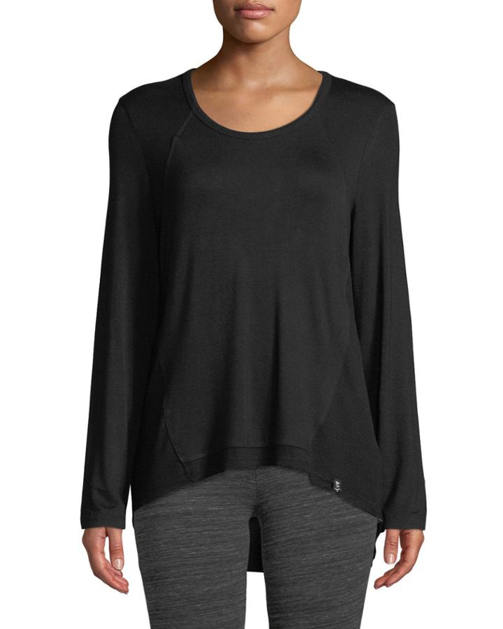 Long-sleeve Luxe Jersey High-low Tunic