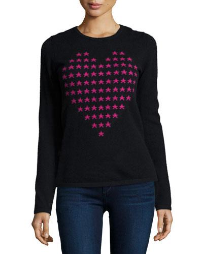 Cashmere Heart-shaped Star Intarsia