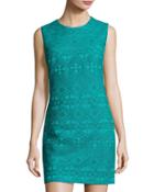 Jade Sleeveless Geometric Pattern