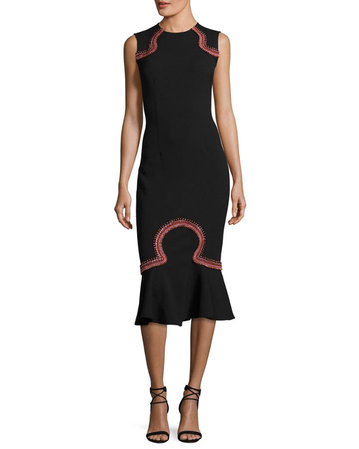 Lotus Embroidered Sleeveless