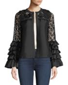 Tiered Ruffle-sleeve Topper Jacket