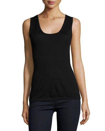 Cashmere Modern Scoop-neck Tank
