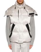 Men's Zip-front Hooded Puffer Vest