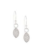 18k Pave Diamond Marquise Dangle & Drop Earrings