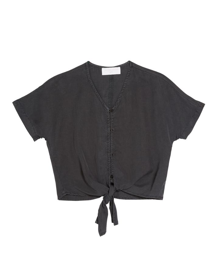 Kimono Sleeve Tie Front Shirt,