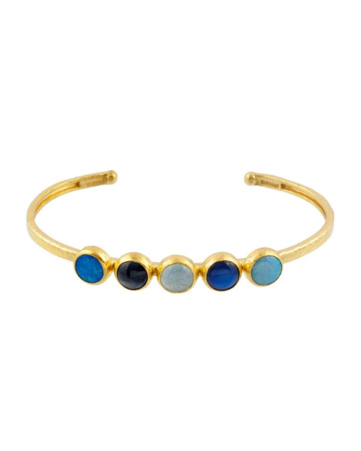 Multi-stone Oval Cuff Bracelet