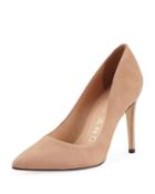 Jean High-heel Nubuck Point-toe Pumps