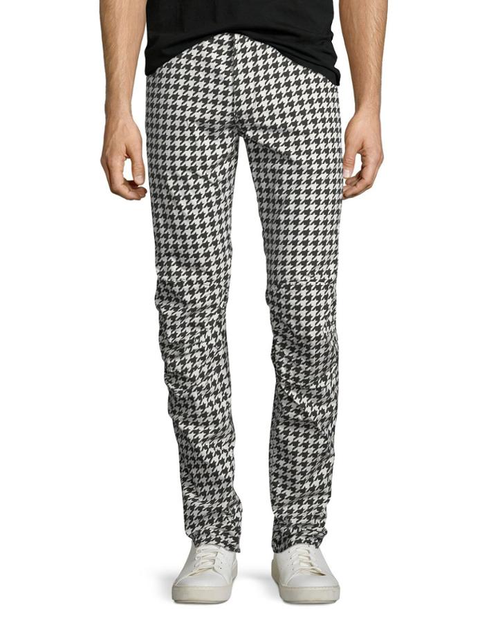 Powel Houndstooth Tapered Jeans