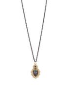 Old World Opal, Tourmaline & Diamond Filigree Pendant Necklace