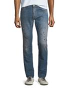 Men's Slim-fit Paint-splattered Jeans