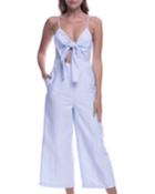 Sleeveless Cropped Tie-detail Jumpsuit