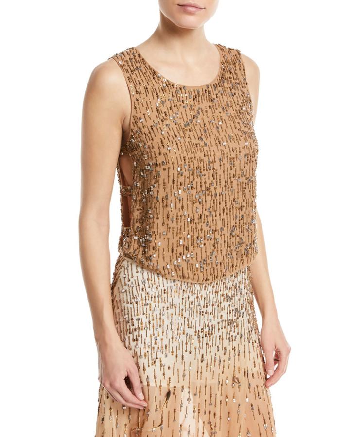 Criminal Love Beaded Open-side Top