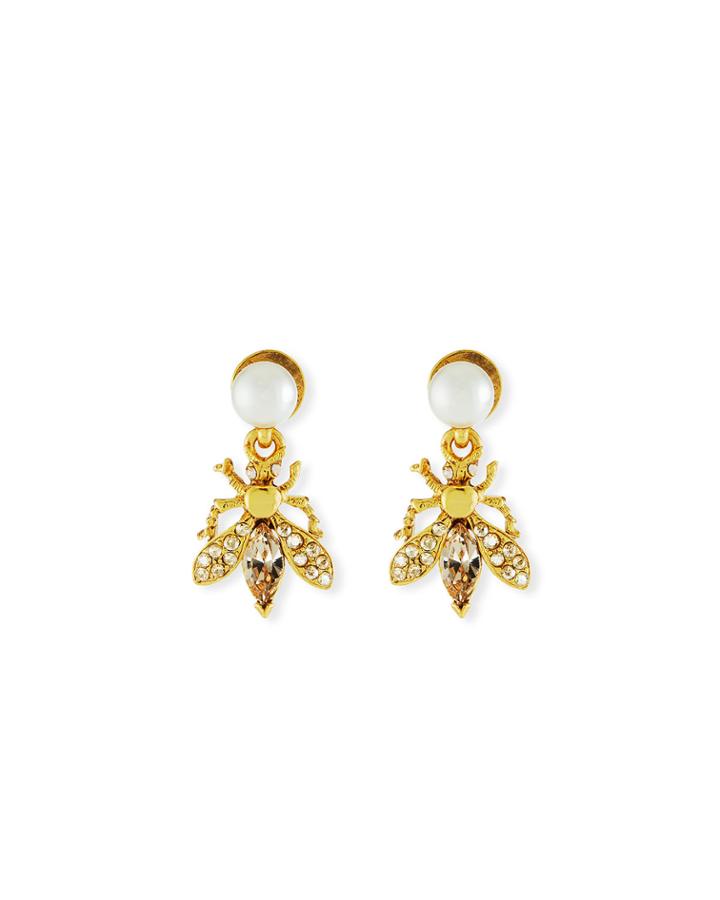 Bug Button Clip-on Earrings