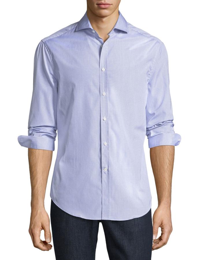 Slim-fit Check-cloth