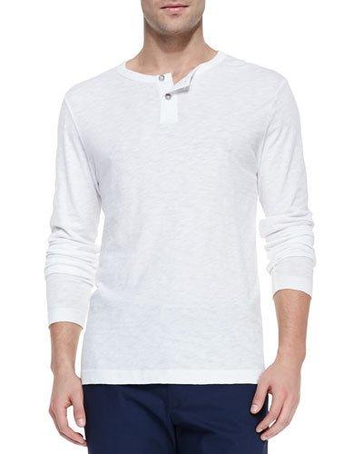 Long-sleeve Two-button Henley