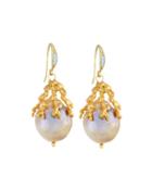 Large Baroque Freshwater Pearl Drop Earrings