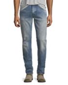 Men's Blake Slim-straight Distressed Jeans, Blue