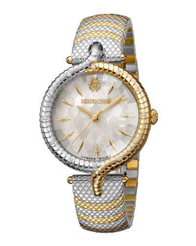 35mm Snake Lug Bracelet Watch, Two-tone