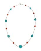 Long Chunky Turquoise & Agate Necklace