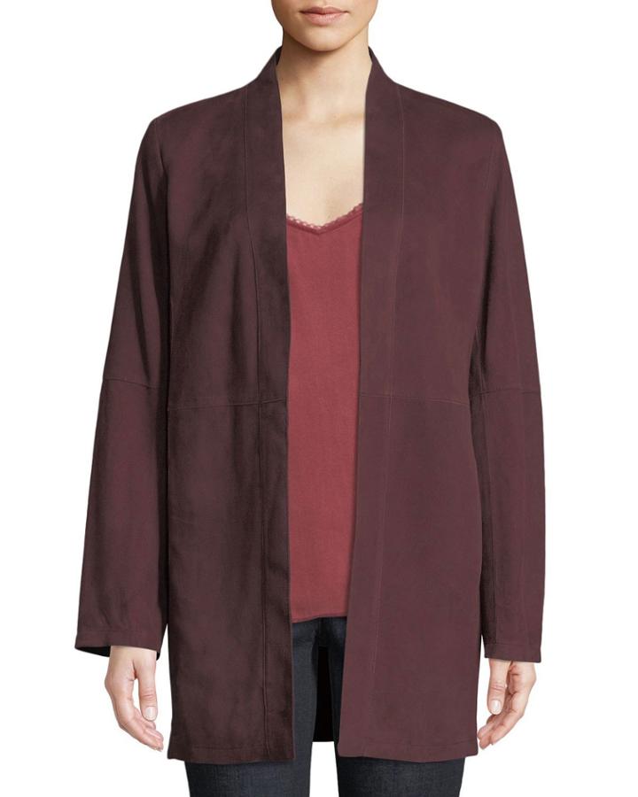 Suede Kimono Jacket,