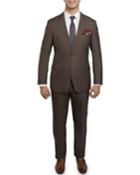 Men's Slim-fit Check Twill Two-piece Suit,