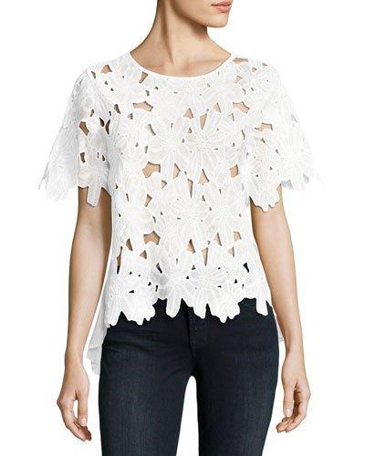 Floral-lace Combo Top