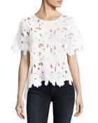 Floral-lace Combo Top