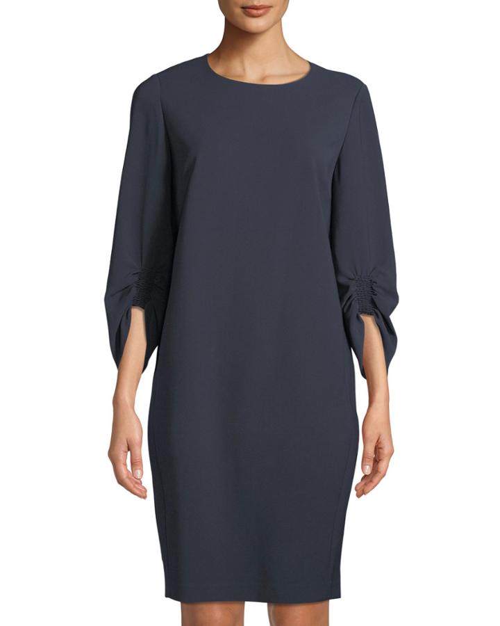 Tory 3/4-sleeve Finesse Crepe
