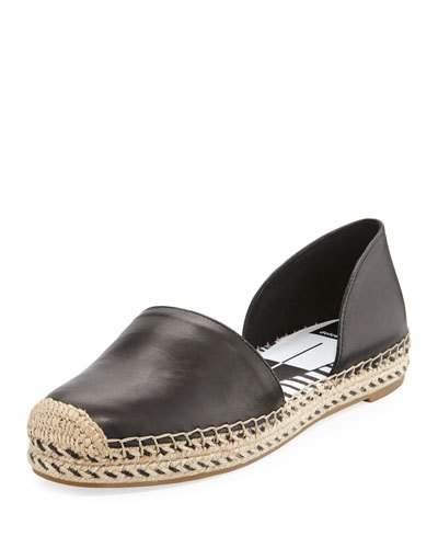 Chord Suede Espadrille Flatform, Black