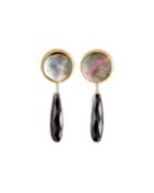 Mother-of-pearl & Spinel Drop Earrings