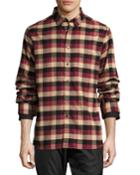 Leto Plaid Flannel Shirt, Burgundy