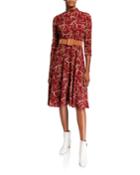 3/4-sleeve Lightweight Stretch Crepe Dress