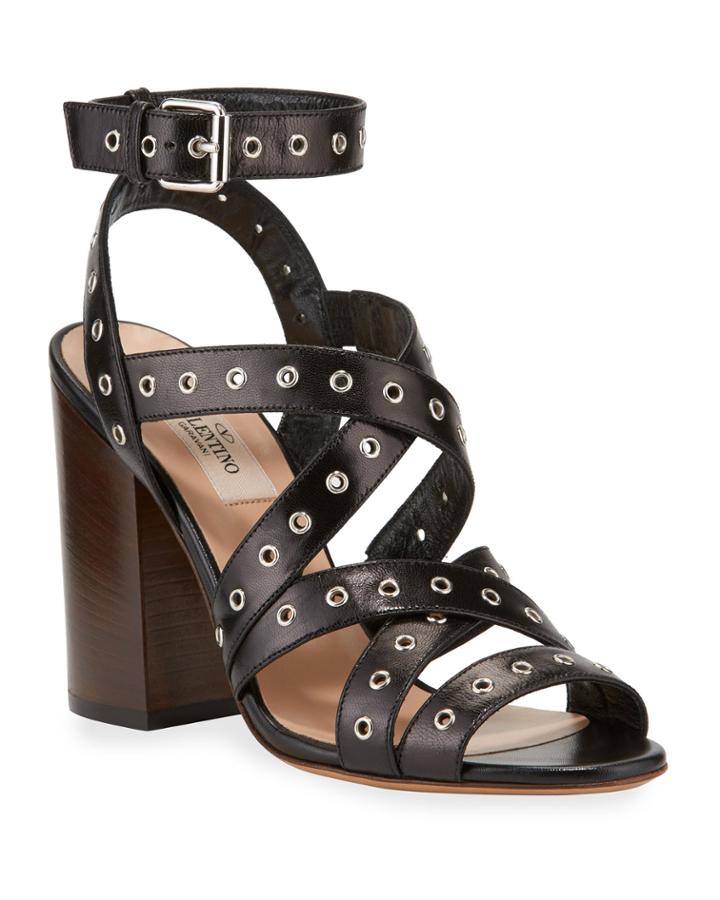 Eyelet Leather Strappy