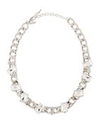 Crystal Curb-link Statement Necklace,