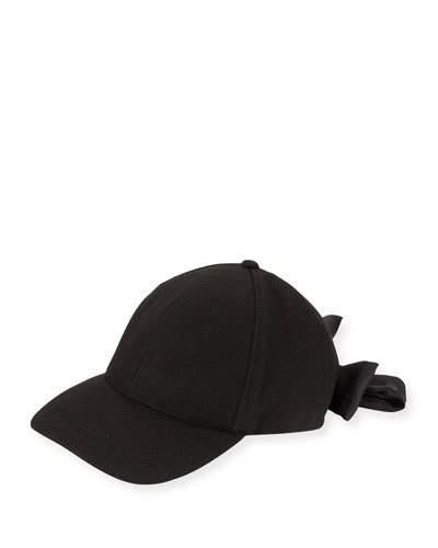Felt Baseball Cap With Bow
