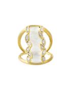 18k Sonoma Long Moonstone Cushion Ring,