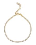 Cubic Zirconia Tennis Bracelet, White/yellow