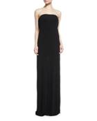 Lace-back Strapless Gown, Black