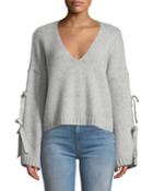 Sidel Cropped Tie-sleeve Wool