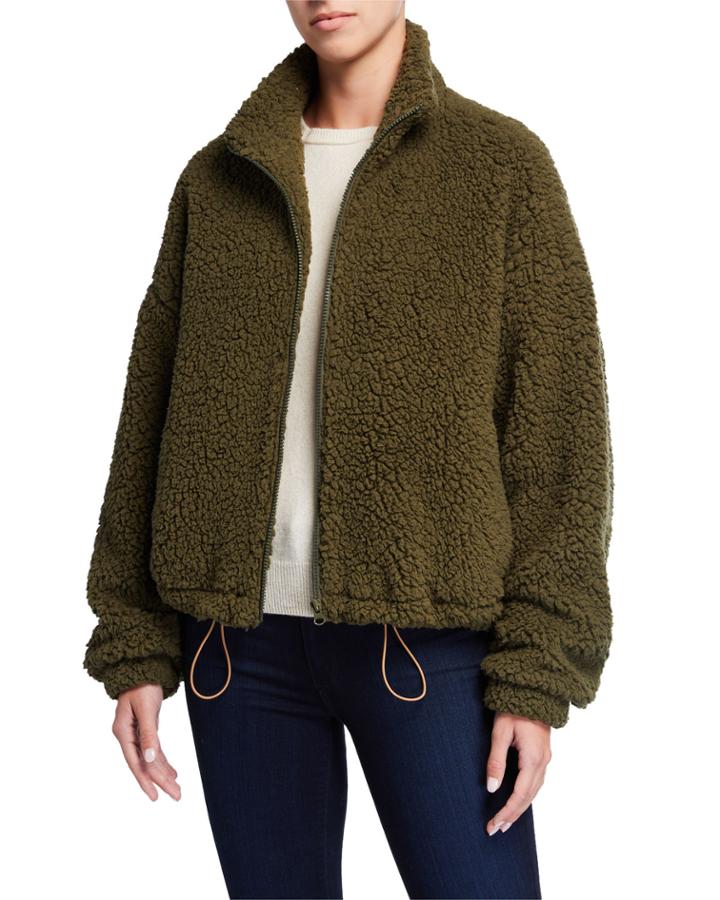 Faux-fur Drawcord Jacket