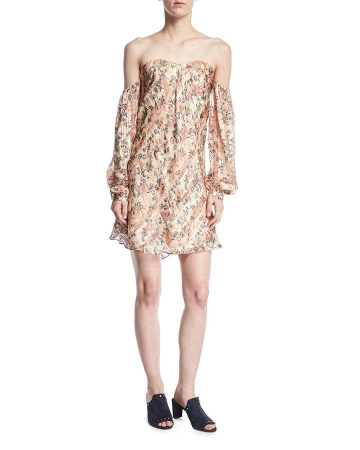 My Amour Off-the-shoulder Floral-print