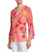 Jenna Floral-print V-neck