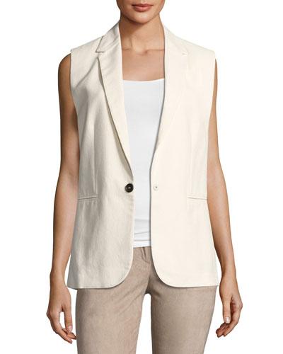 Clean Canvas Vest, Ivory