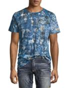 Tie-dye Logo-print T-shirt, Indigo