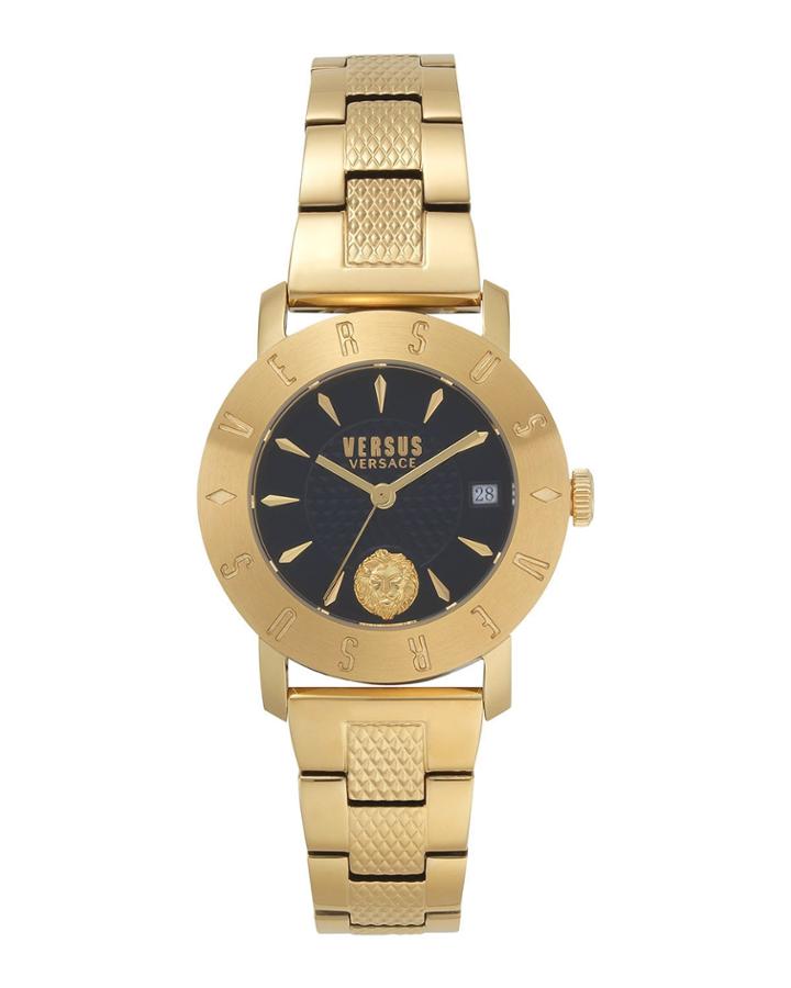 34mm Watch Set With Additional Strap, Gold/blue